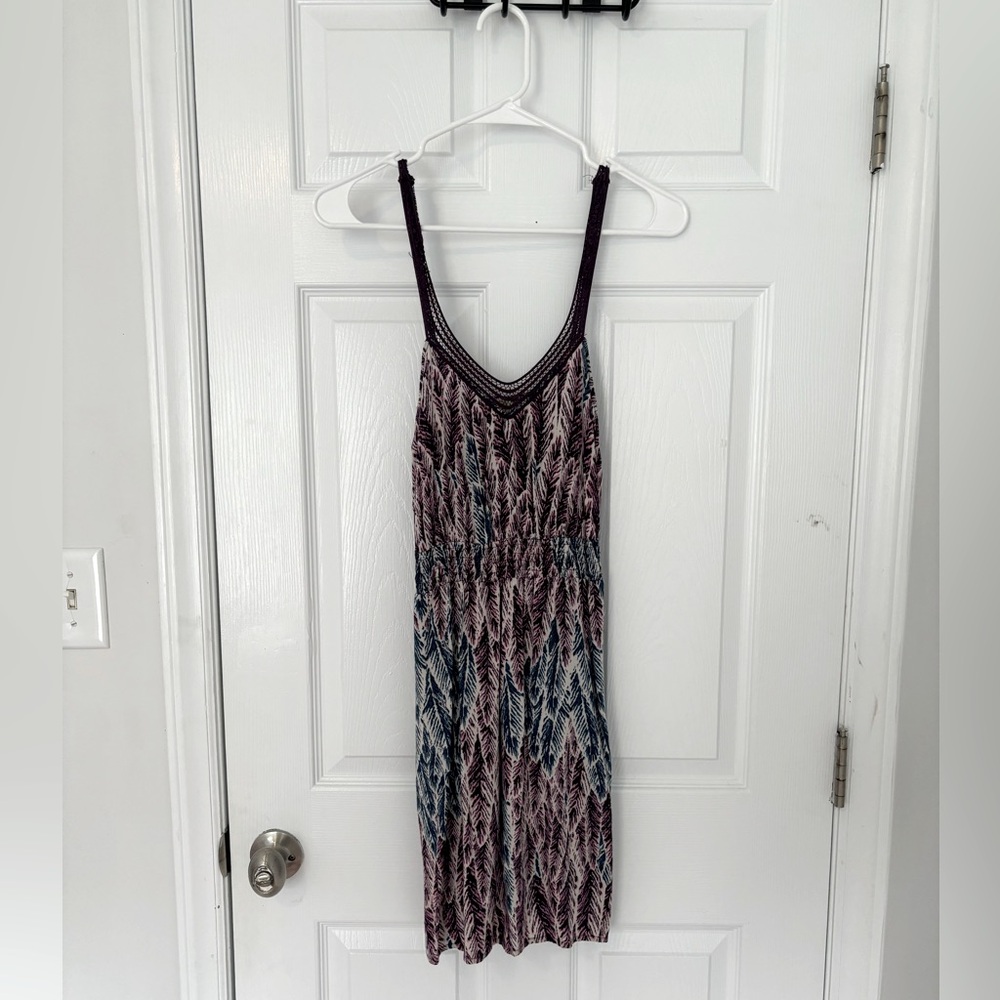 Purple and Blue Feather Dress Size Small
